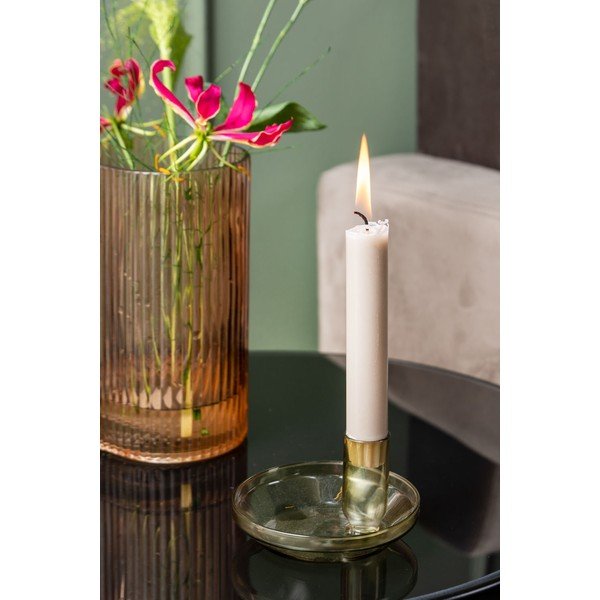 Зелен стъклен свещник Tub - PT LIVING-image-1