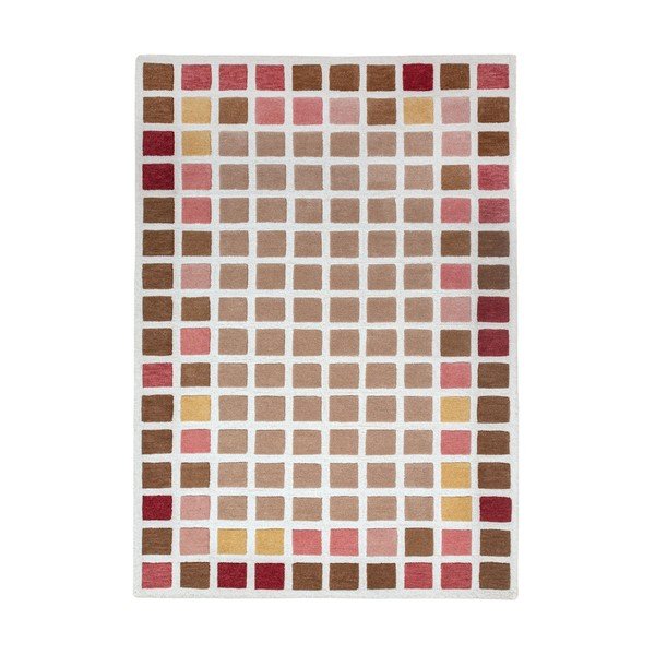 Розов ръчно изработен вълнен килим 140x200 cm Renga Wool – Flair Rugs