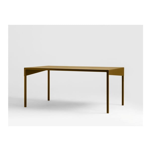 Konferenční kovový stůl ve zlaté barvě Custom Form Obroos, 100 x 60 cm