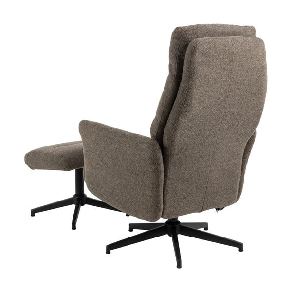 Сиво-кафяв фотьойл за релаксация от плат букле London – Actona-image-4