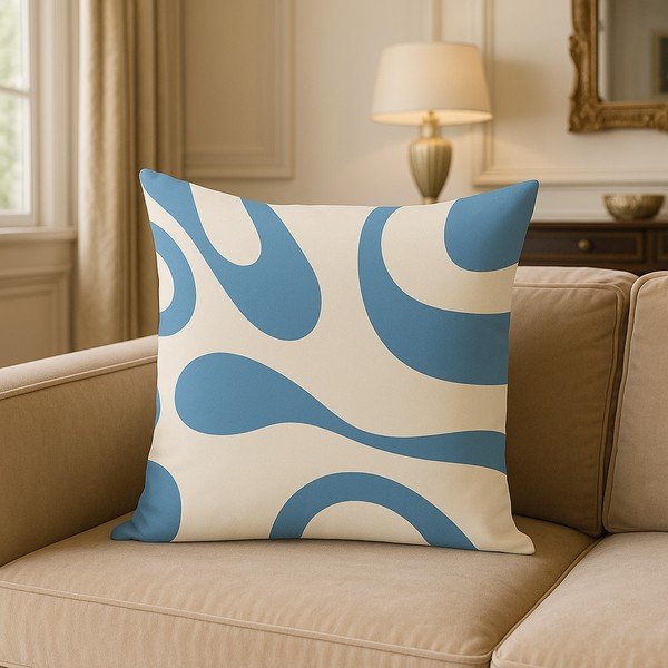 Калъфка за възглавница 43x43 cm Blue Latte – Mila Home-image-3