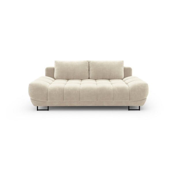 Бежов триместен разтегателен диван с кадифена тапицерия Cirrus - Windsor & Co Sofas