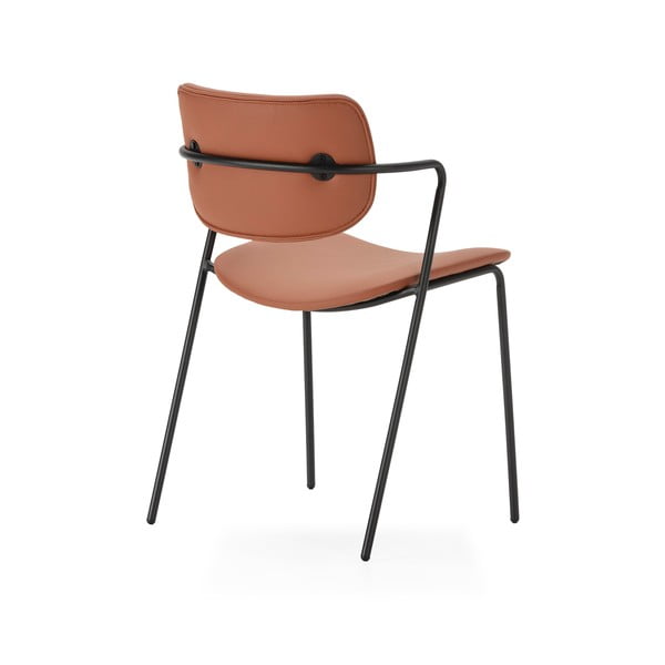 Трапезни столове в комплект от 2 бр. в тухлен цвят Maika – Marckeric-image-3