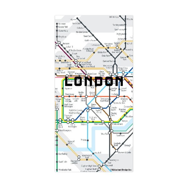 Карта под формата на магнити Лондон - Kikkerland