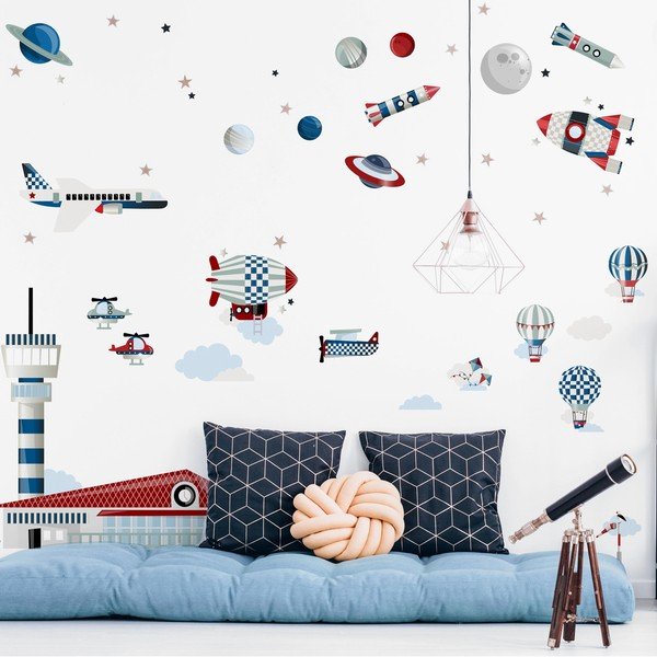 Комплект стикери за стена Life in the Sky - Dekornik-image-1