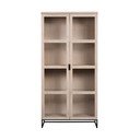 Витрина от дъбова дървесина в естествен цвят 95x195 cm Everett - Rowico