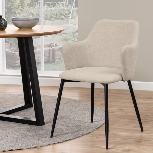 Кремави тапицирани трапезни столове в комплект 2 бр. Ilsa – Actona-image-1