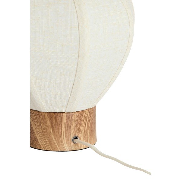 Кремава метална настолна лампа с текстилен абажур (височина 23,5 cm) Kyzo – Light & Living-image-4