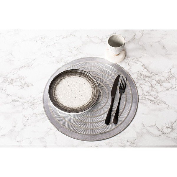 Сребърна подложка за хранене , ⌀ 39,5 cm - Tiseco Home Studio-image-1