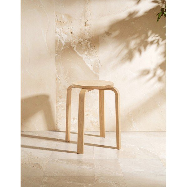 Стол от масивно каучуково дърво в естествен цвят Heva – Premier Housewares-image-3