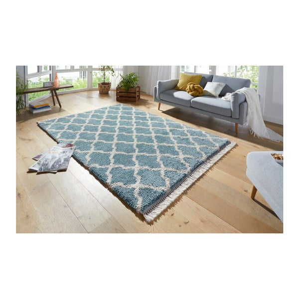 Modrý koberec Mint Rugs Marino, 200 x2 90 cm-image-3