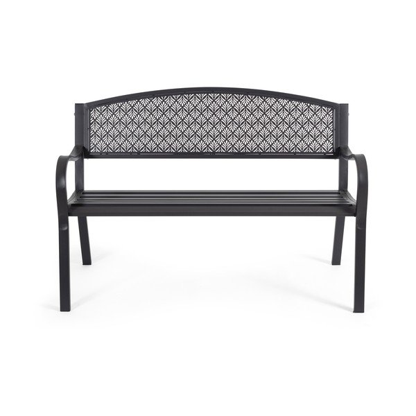 Антрацитна метална градинска пейка Lizette – Bizzotto