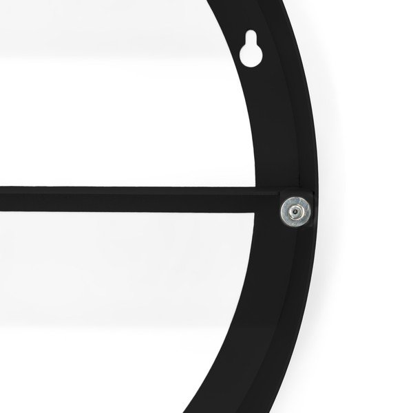 Черен метален стенен/с огледало шкаф за баня 55x55 cm Sonnet – Spinder Design-image-3