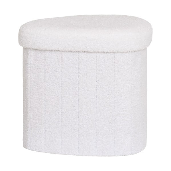 Бяла табуретка от прежда с примки от букле Medford – House Nordic-image-3