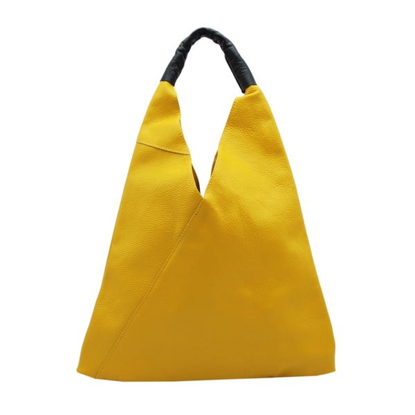 Жълта чанта от естествена кожа Karula - Andrea Cardone