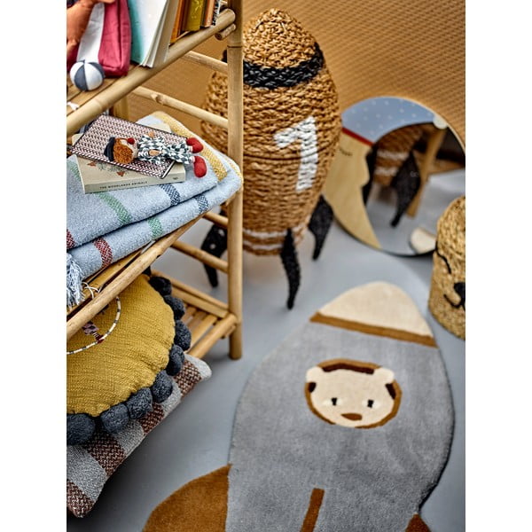 Вълнен детски килим в синьо и кафяво 60x100 cm Space – Bloomingville Mini-image-2