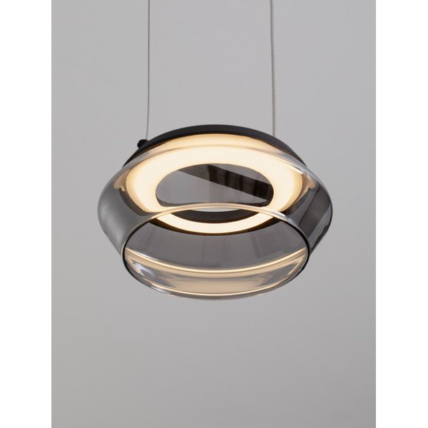Матово черно стъклено LED висящо осветително тяло ø 14 cm Jailyn – Nova Luce-image-1
