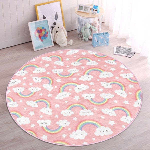 Розов детски килим ø 120 cm Comfort - Mila Home-image-4