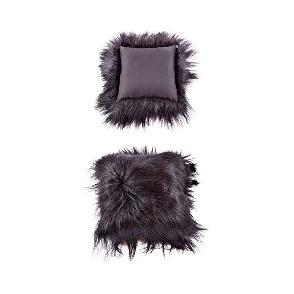Kožešinový polštář s dlouhým chlupem Blacky, 35x35 cm-image-3