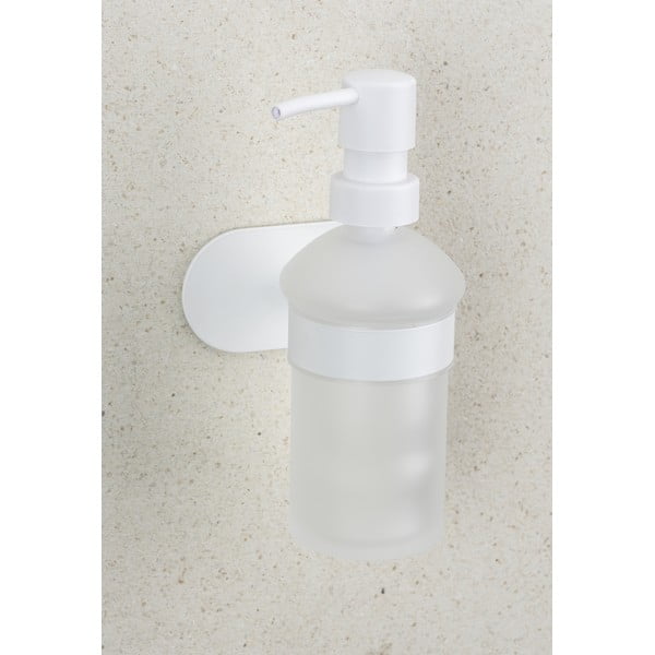 Бял самозалепващ стъклен диспенсер за сапун 200 ml Orea – Wenko-image-1