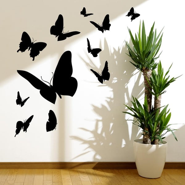 Samolepka na stěnu Butterfly Silhouette