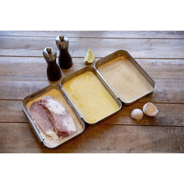 Комплект за панировка от неръждаема стомана в сребрист цвят – Maximex-image-4