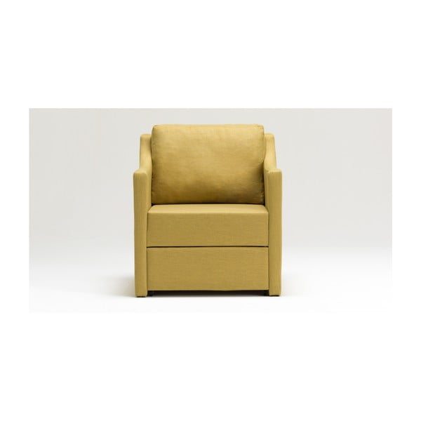 Жълт фотьойл със система за съхранение Laila - Balcab Home