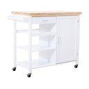 Кухненски остров на колелца от масивно каучуково дърво 48x105 cm Frankfurt – Premier Housewares