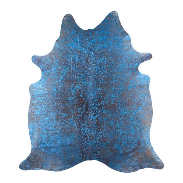 Синя естествена кравешка кожа Azul, 206 x 190 cm - Arctic Fur