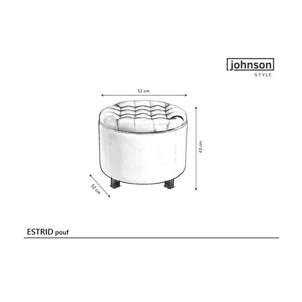 Тъмнозелен пуф с място за съхранение Estrid Френско кадифе, ⌀ 52 cm - JohnsonStyle-image-4