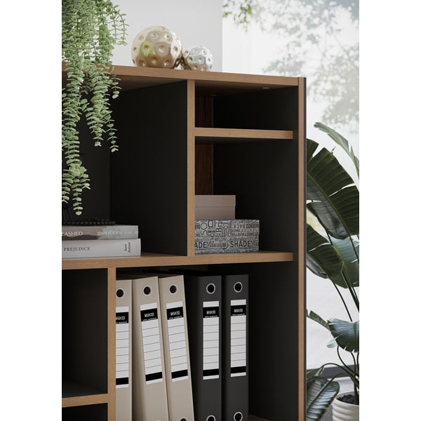 Допълнителни рафтове в комплект 5 бр. от декор от дъб в антрацитен и естествен цвят Podium – Germania-image-1