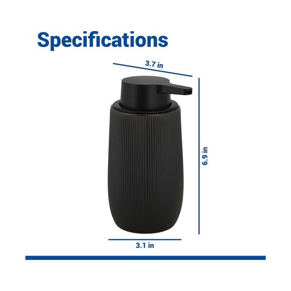 Черен пластмасов диспенсер за сапун 400 ml Fablo – Wenko-image-4