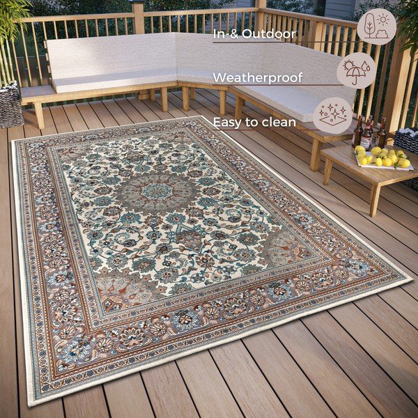 Светлокафяв килим за открито 80x165 cm Kadi - Hanse Home-image-4