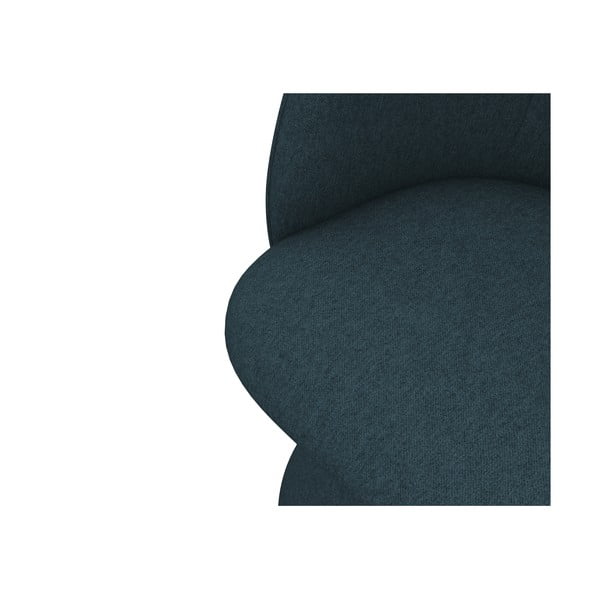 Тапициран трапезен стол в петролен цвят Maia – Makamii-image-4