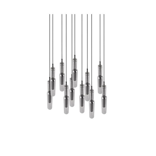 LED висящо осветително тяло със стъклен абажур ø 50 cm в черно и сребристо Lucent - Trio Select-image-3