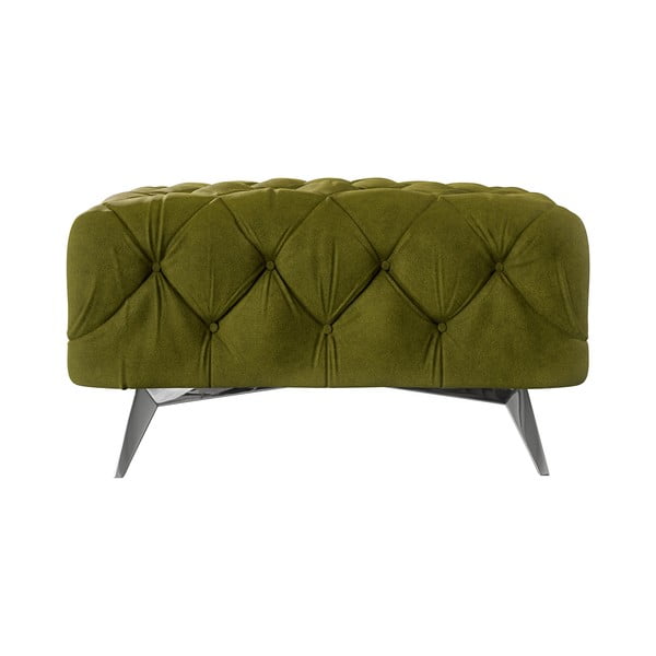 Зелена кадифена табуретка Chelsea – Ropez-image-2