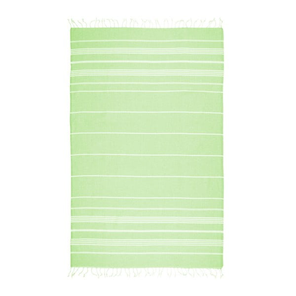 Неоново зелена хавлиена кърпа със смес от памук Cotton Collection Classic Neon Green, 100 x 180 cm - Kate Louise