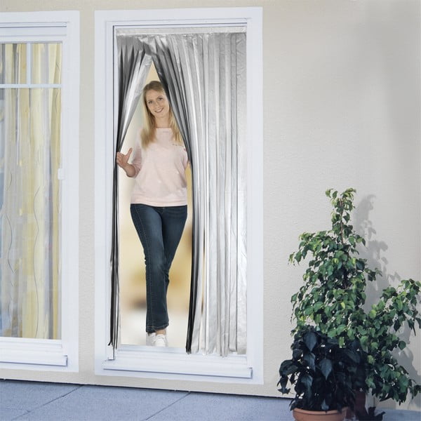 Термична завеса за врата в черно и сребристо 90x200 cm - Maximex-image-3