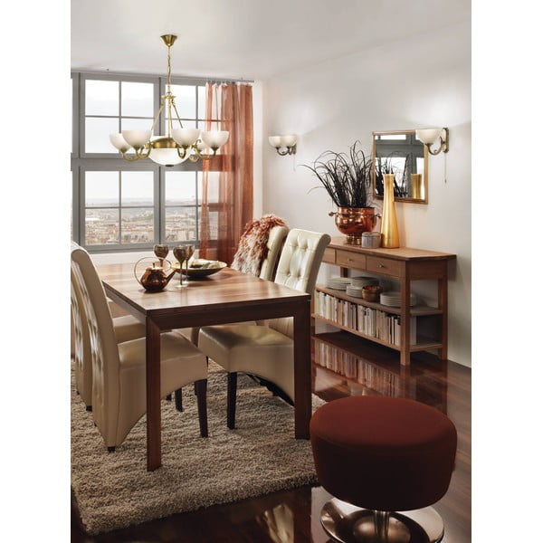 Бяло и златисто висящо осветително тяло със стъклен абажур ø 74 cm SAVOY – EGLO-image-1