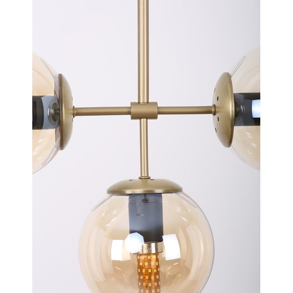 Осветително тяло за таван в златист цвят със стъклен абажур ø 15 cm Seagull – Squid Lighting-image-2