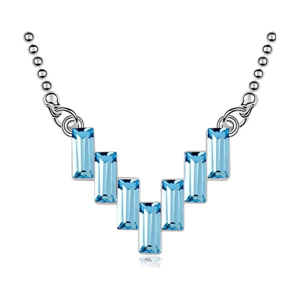 Колие със сини кристали Исландия - Swarovski Elements Crystals
