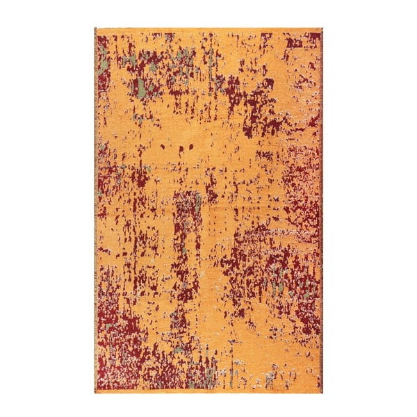Oboustranný oranžovo-vínový koberec Vitaus Dinah, 77 x 200 cm