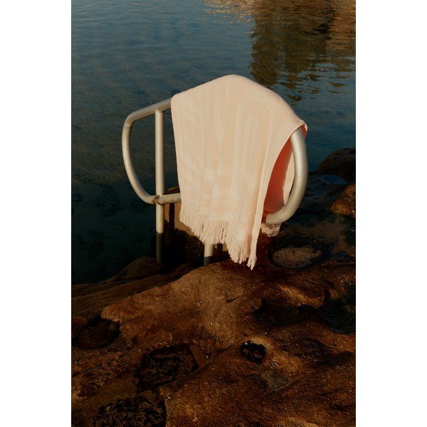 Розова памучна плажна кърпа , 160 x 90 cm Luxe - Sunnylife-image-2