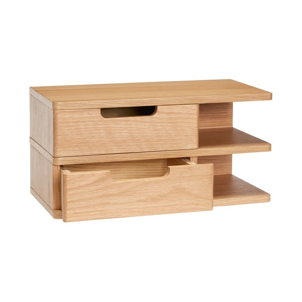 Висящо нощно шкафче с рафтове от дъб в естествен цвят Öppen - Hübsch-image-2