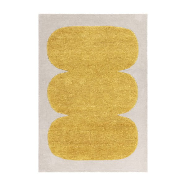 Ръчно изработен вълнен килим в цвят жълта охра 160x230 cm Canvas – Asiatic Carpets