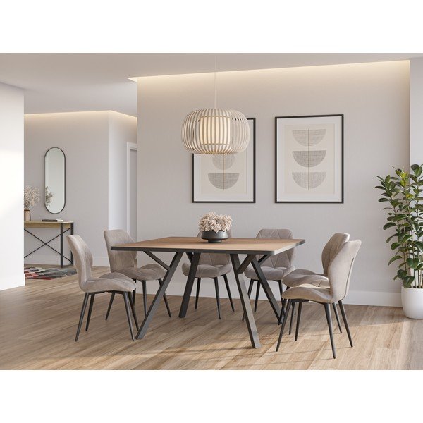 Бежови трапезни столове в комплект от 4 броя Luna - Marckeric-image-1