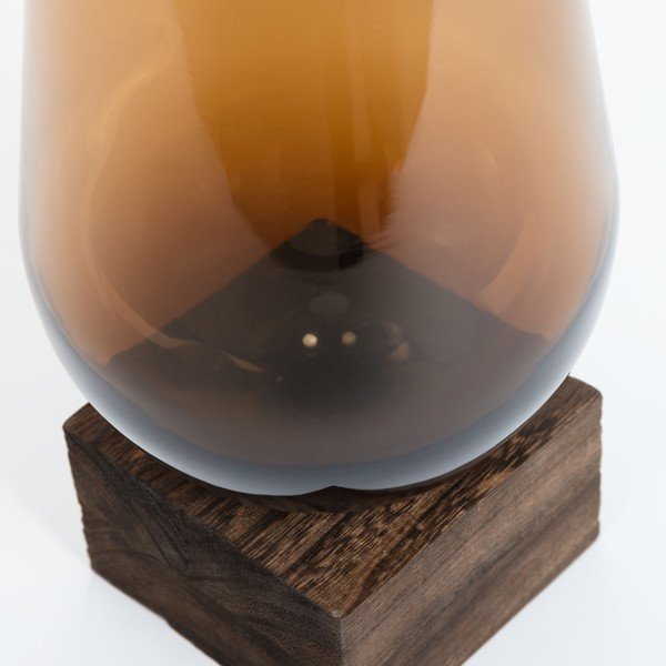 Hnědá skleněná váza La Forma Salong, hloubka 30 cm-image-1