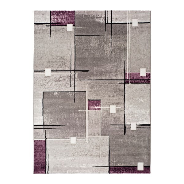 Сив и лилав килим Детройт, 120 x 170 cm - Universal