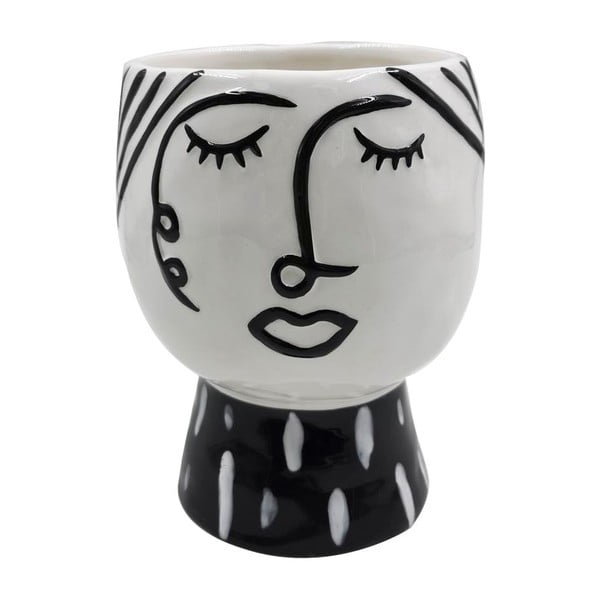 Черно-бяла порцеланова ваза Pot Face - Mauro Ferretti
