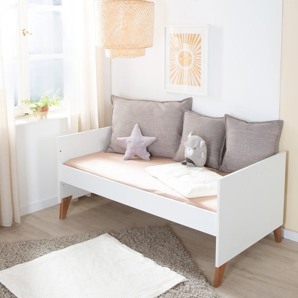 Детско креватче в бял и естествен цвят 70x140 cm Ole – Roba-image-2